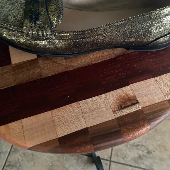 Jack Rogers Remy Loafers Metallic Gold Sparkle Slip-On Flats Preppy Academia 8B - Picture 9 of 16